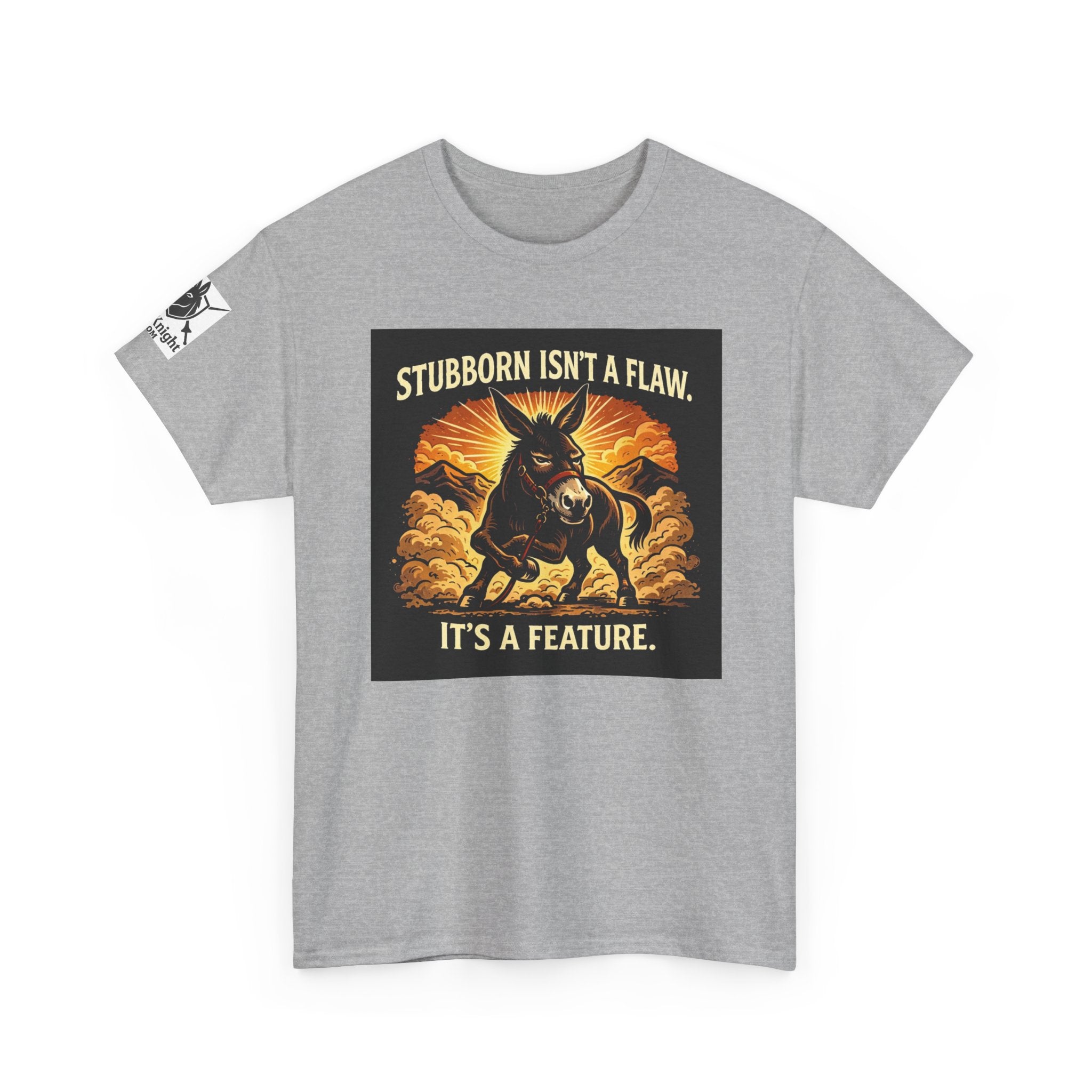 T-Shirt — "Stubborn Isn’t a Flaw, It’s a Feature" Donkey Graphic Tee