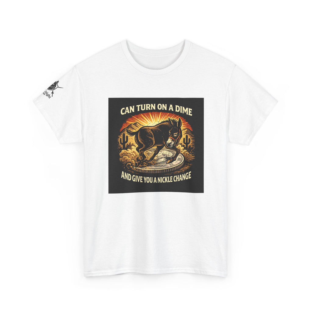 Mule Rider Retro Graphic Tee - "Can Turn on a Dime and Give You a Nickel Change"