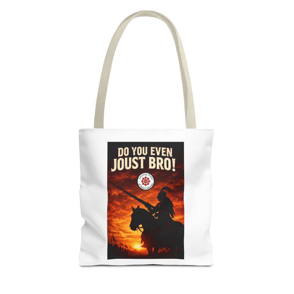 Do You Even Joust Bro! Tote Bag – Medieval Knight Silhouette Sunset Tote for Renaissance Fair Fans