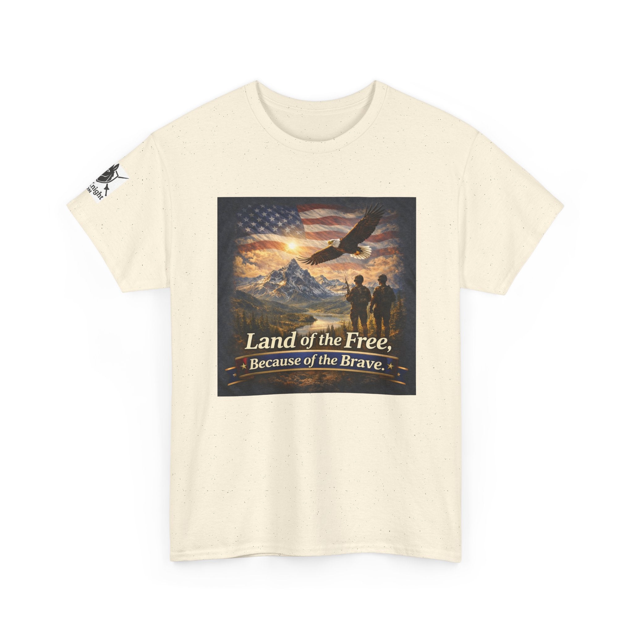 USA Flag Graphic Tee - "Land of the Free -Because of the Brave!"