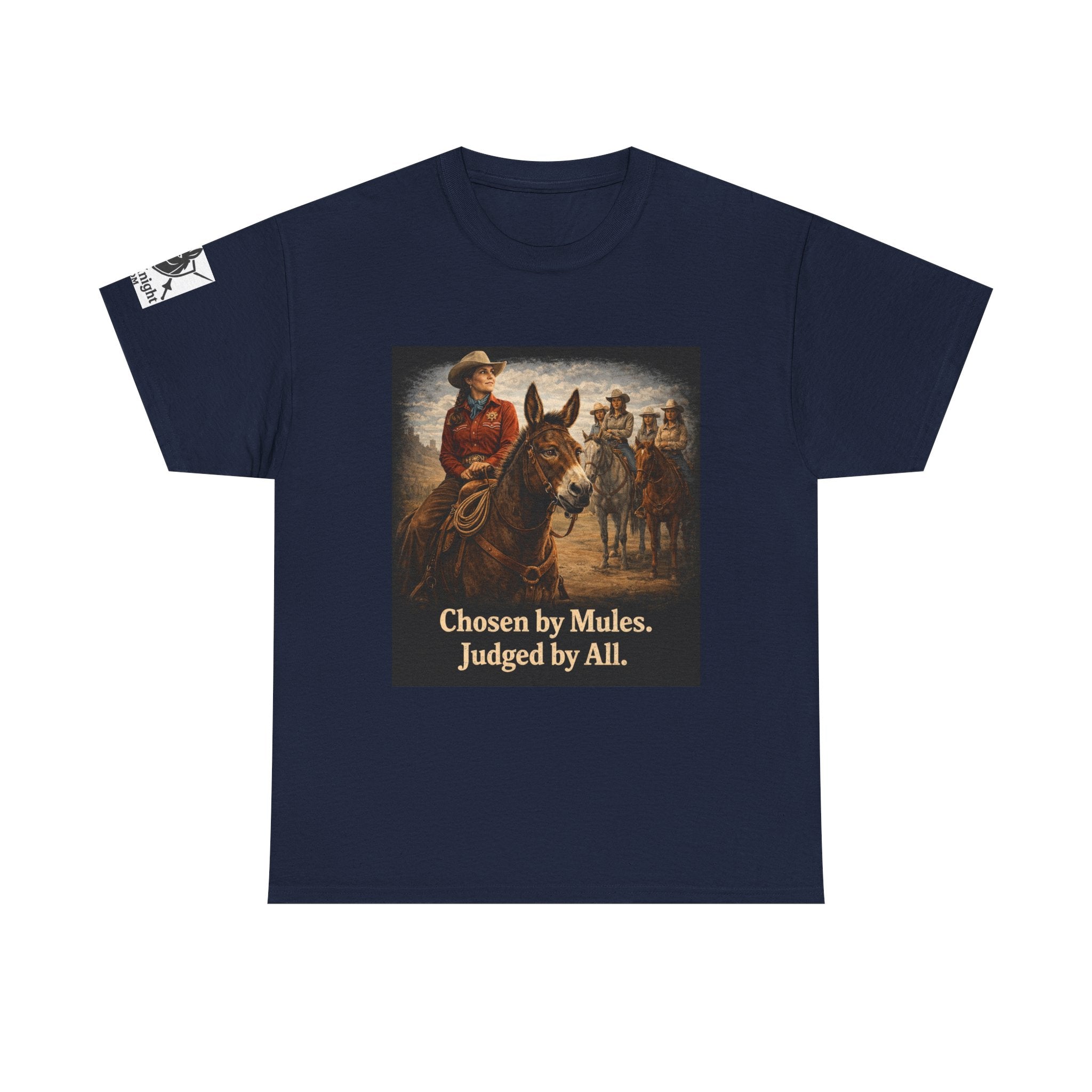 Cowgirl Graphic Tee — "Chosen by Mules. Judged by All." Western Vintage Shirt