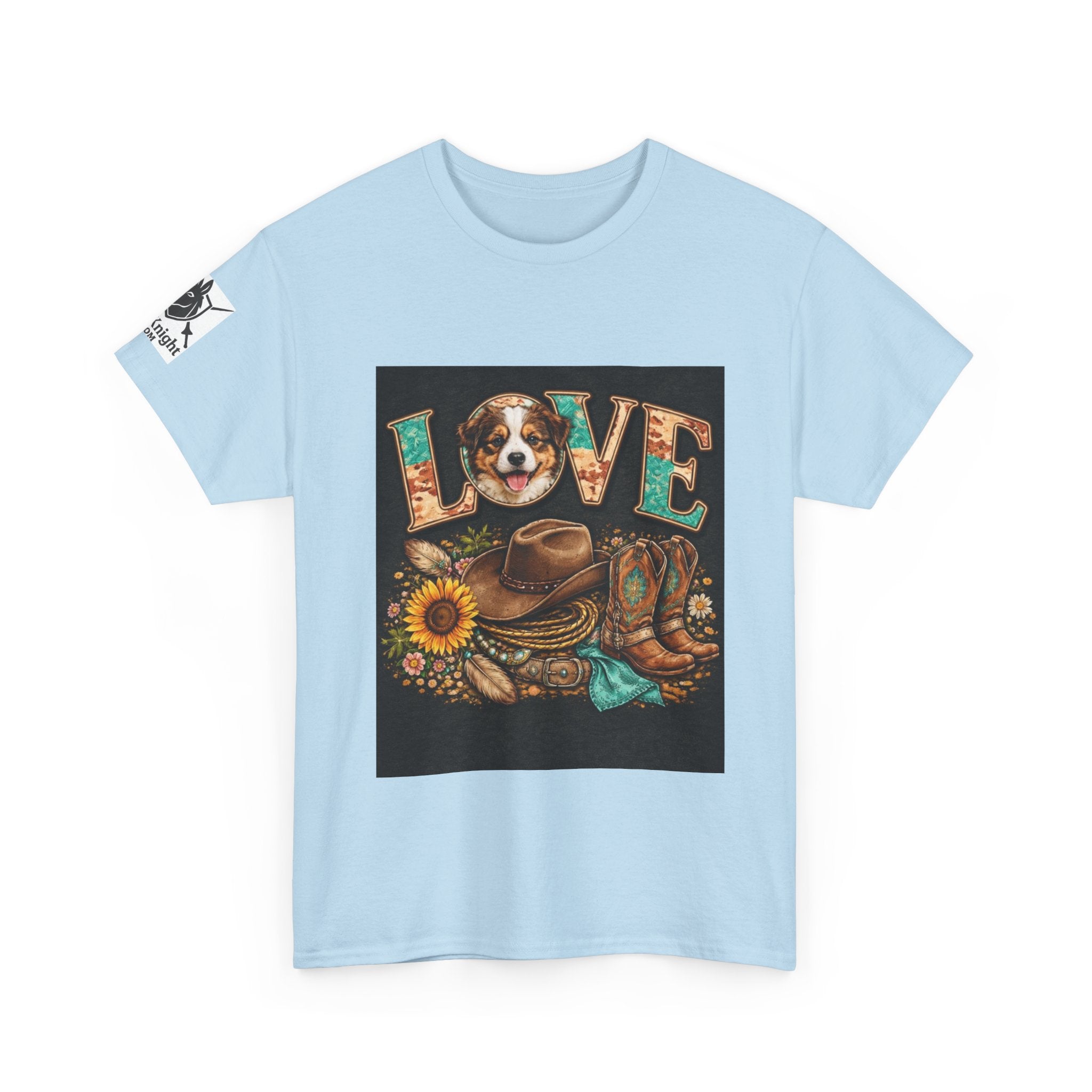 Western rider Love Puppies— Cowgirl western Graphic Tee