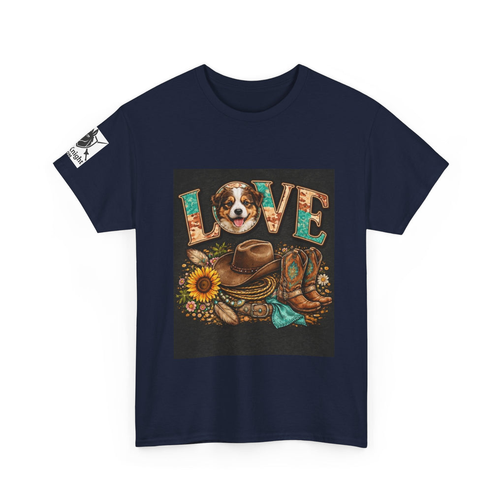 Western rider Love Puppies— Cowgirl western Graphic Tee