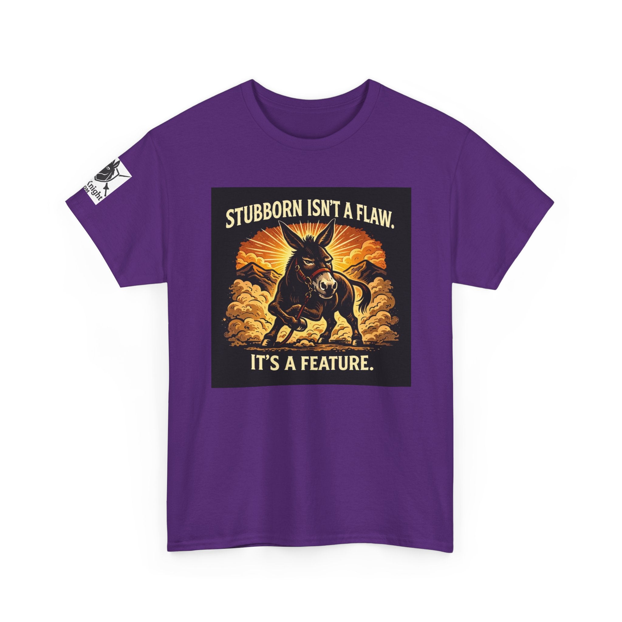 T-Shirt — "Stubborn Isn’t a Flaw, It’s a Feature" Donkey Graphic Tee
