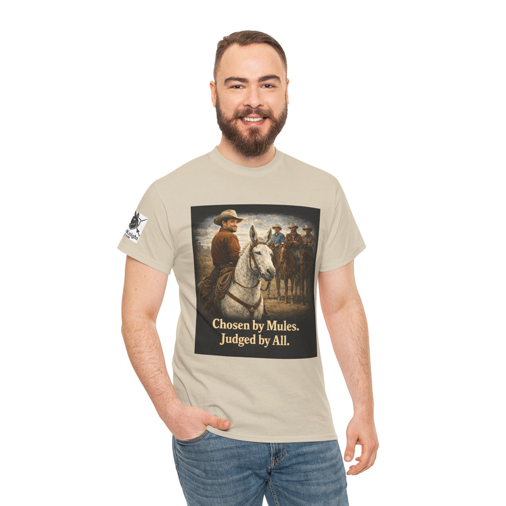 Cowboy Vintage Tee — "Chosen by Mules, Judged by All" Western Shirt