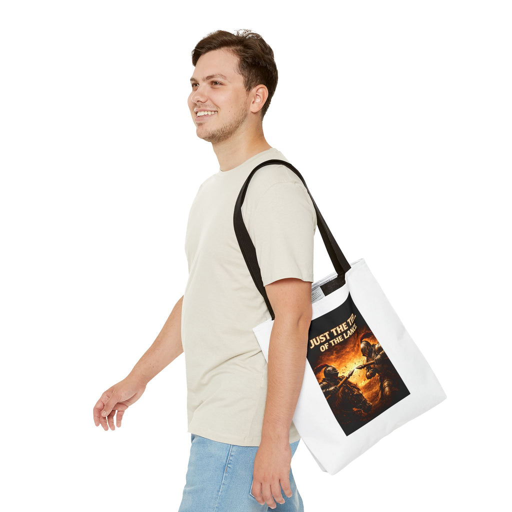 Tote Bag — "Just the Tip of the Lance" Medieval Knight Graphic Tote