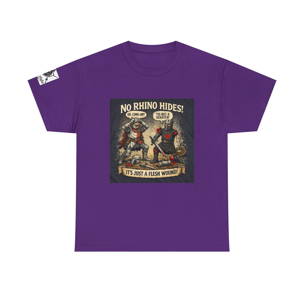 No Rhino Hides Tis but a scratch T-Shirt — Funny Knight Tee