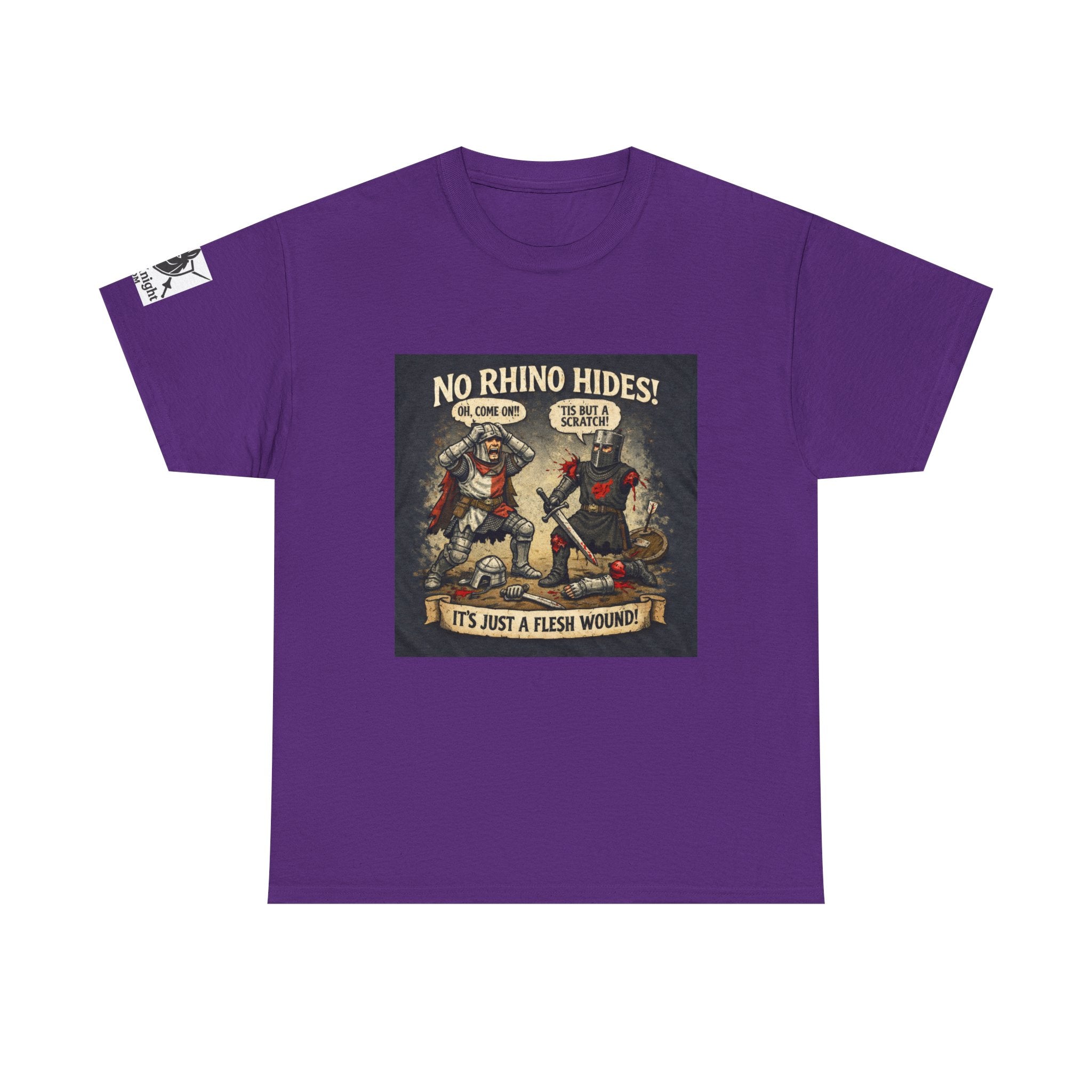 No Rhino Hides Tis but a scratch T-Shirt — Funny Knight Tee