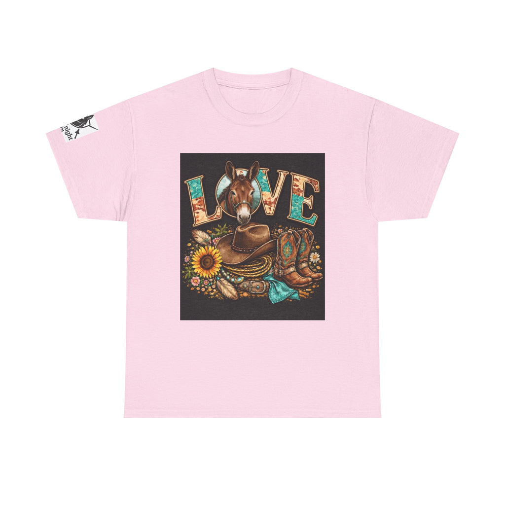Western rider Love Mules— Cowgirl western Graphic Tee