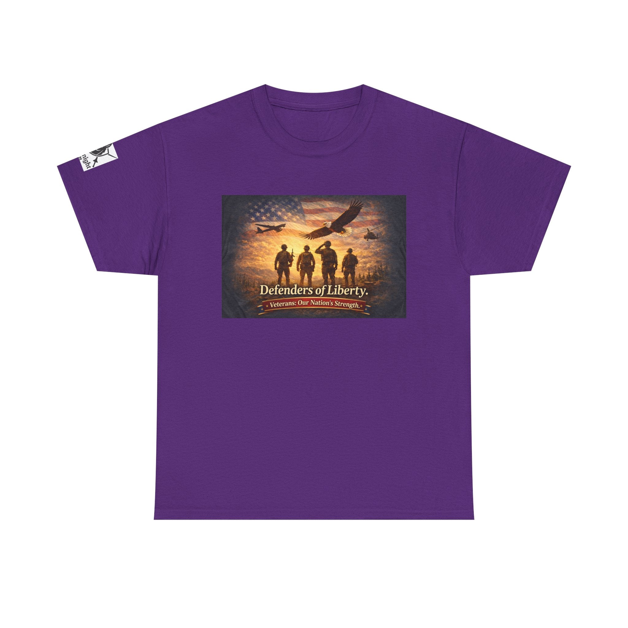 USA Flag Graphic Tee - "Defenders of Liberty -Veterans our nations strength!"