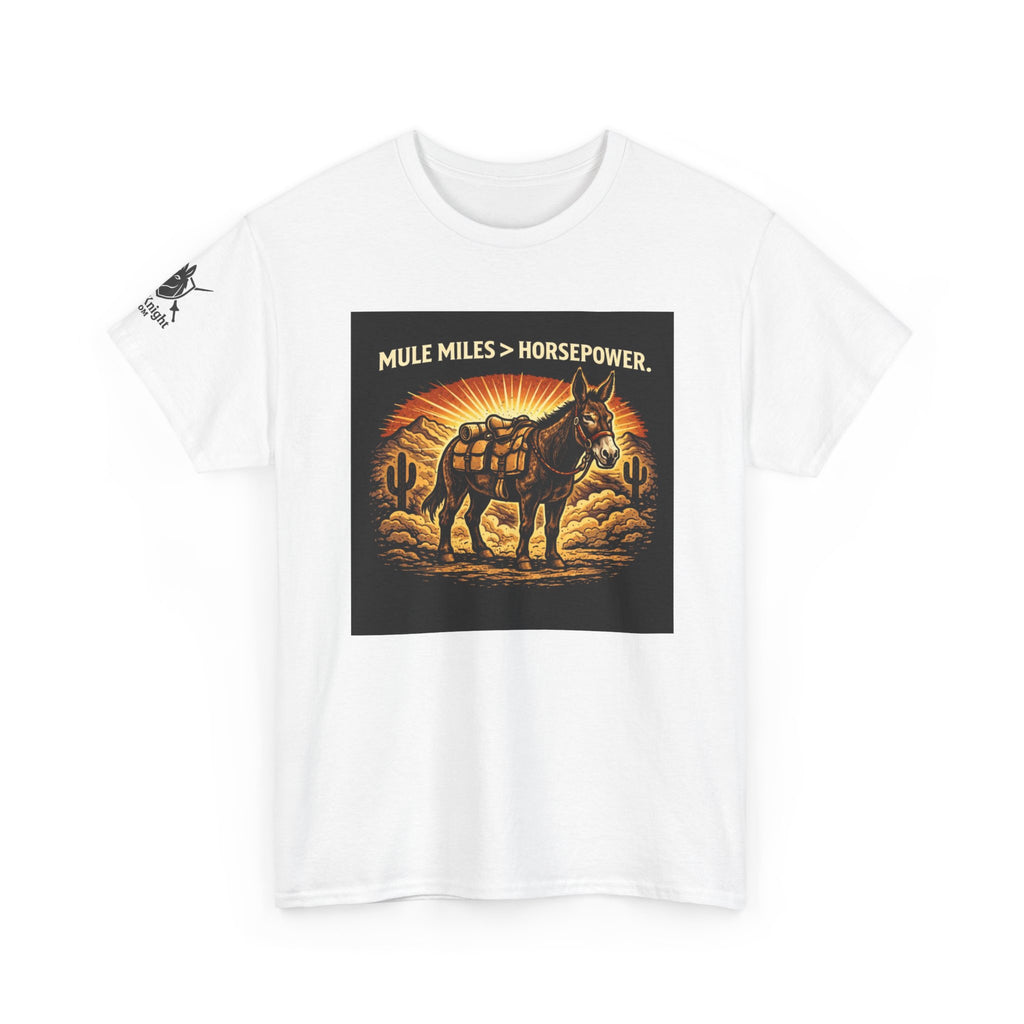 Mule Miles > Horsepower Tee — Vintage Pack Mule Graphic T-Shirt