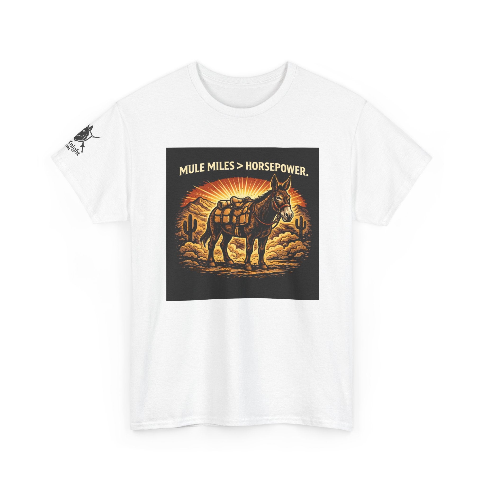 Mule Miles > Horsepower Tee — Vintage Pack Mule Graphic T-Shirt