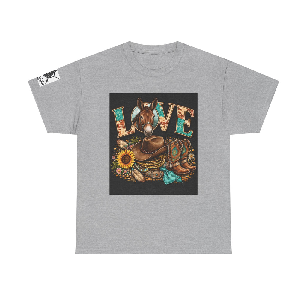 Western rider Love Mules— Cowgirl western Graphic Tee