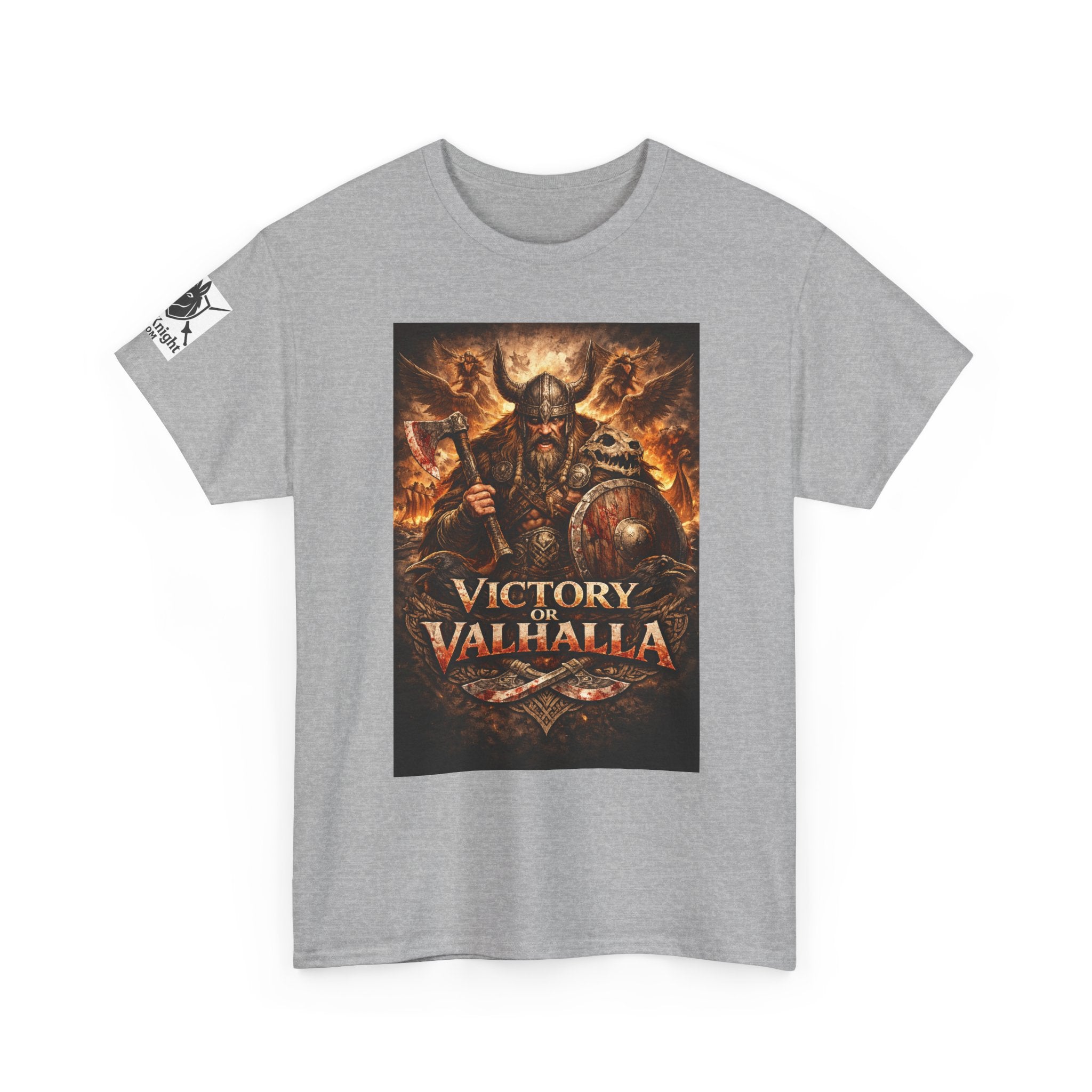 Viking shirt with Odin  -Victory or Valhalla!   Viking tee