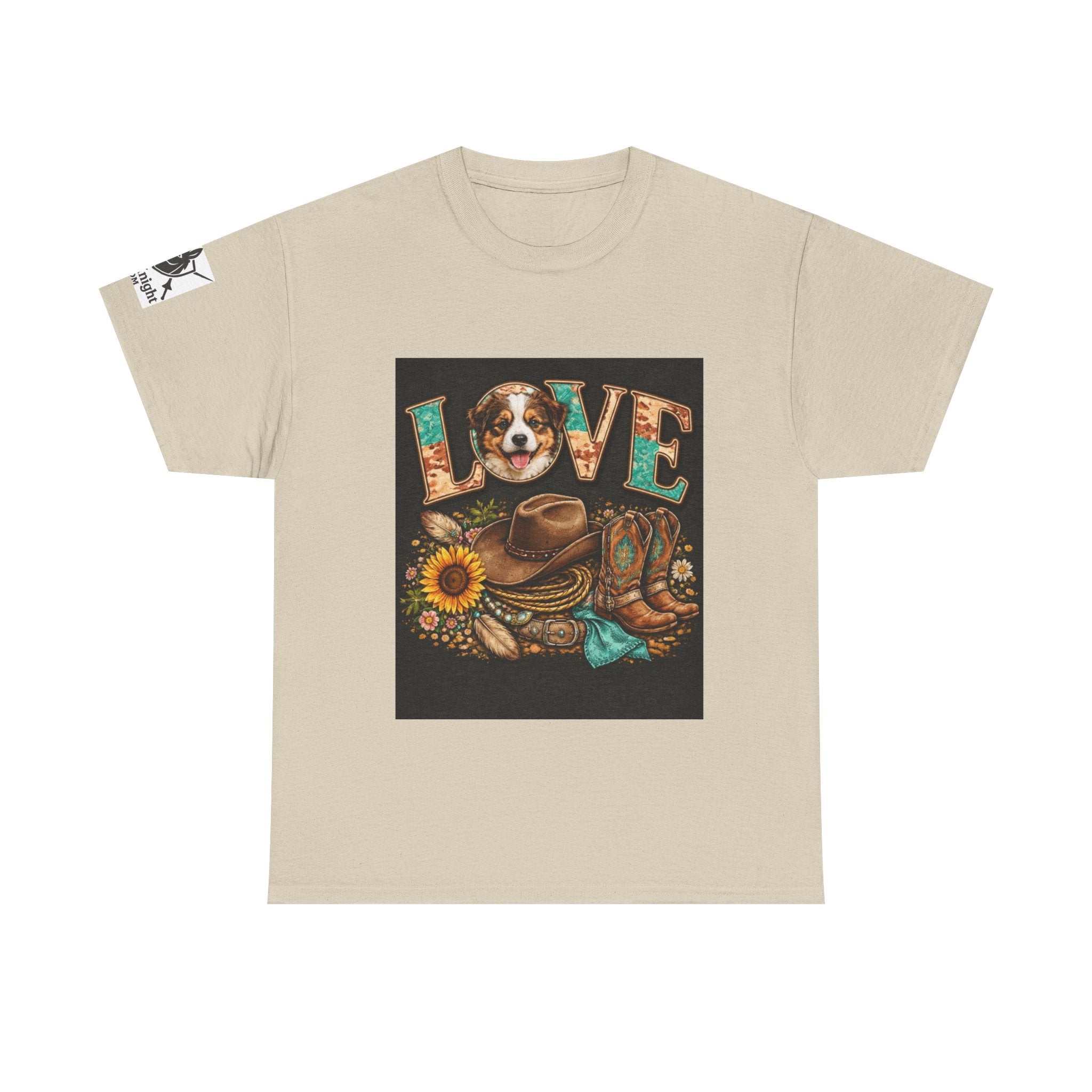 Western rider Love Puppies— Cowgirl western Graphic Tee