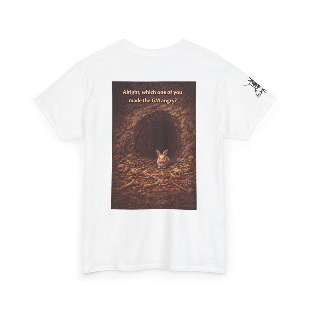 Gaming Tee—  "Alright which one of you made the GM angry!"  Funny tee