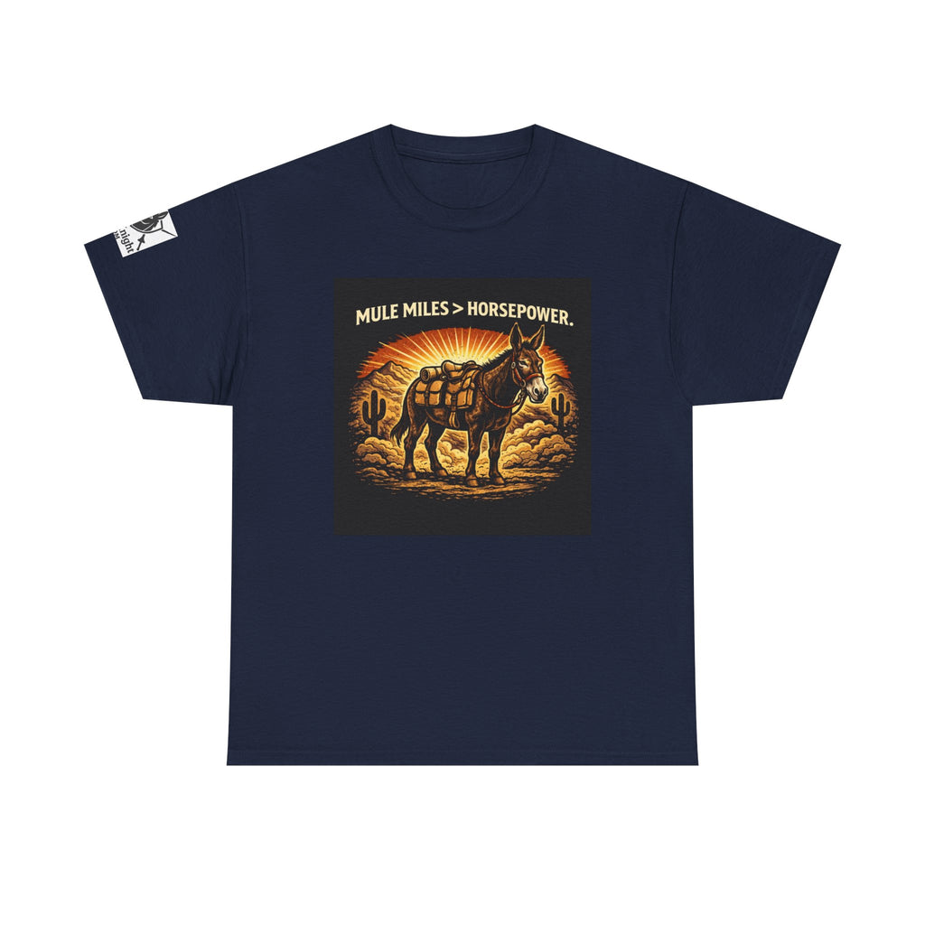 Mule Miles > Horsepower Tee — Vintage Pack Mule Graphic T-Shirt