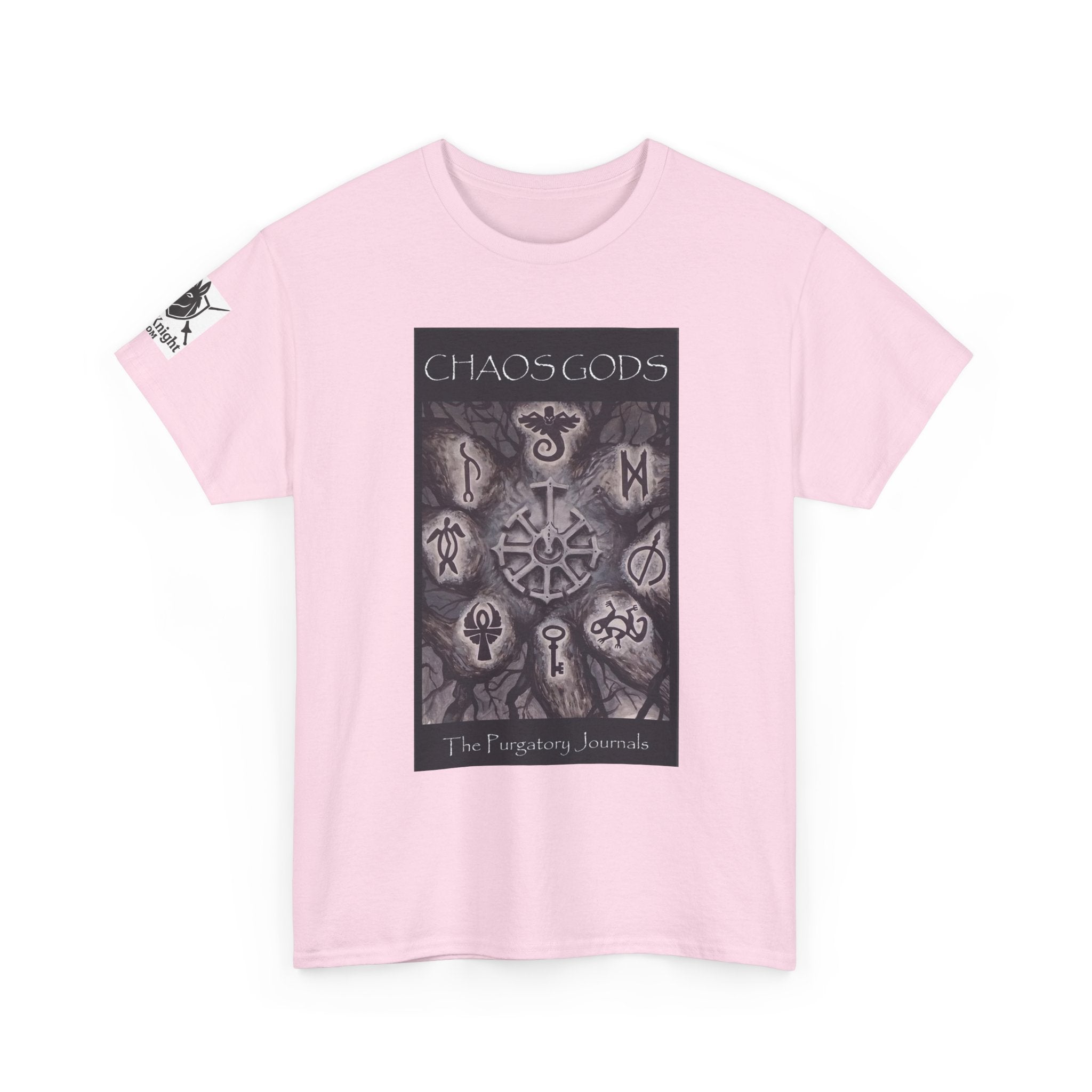 Chaos Gods World Tree Front - Pandora -Purgatory Journals Book 3 Back -  Graphic Tee — Fantasy Novel tee