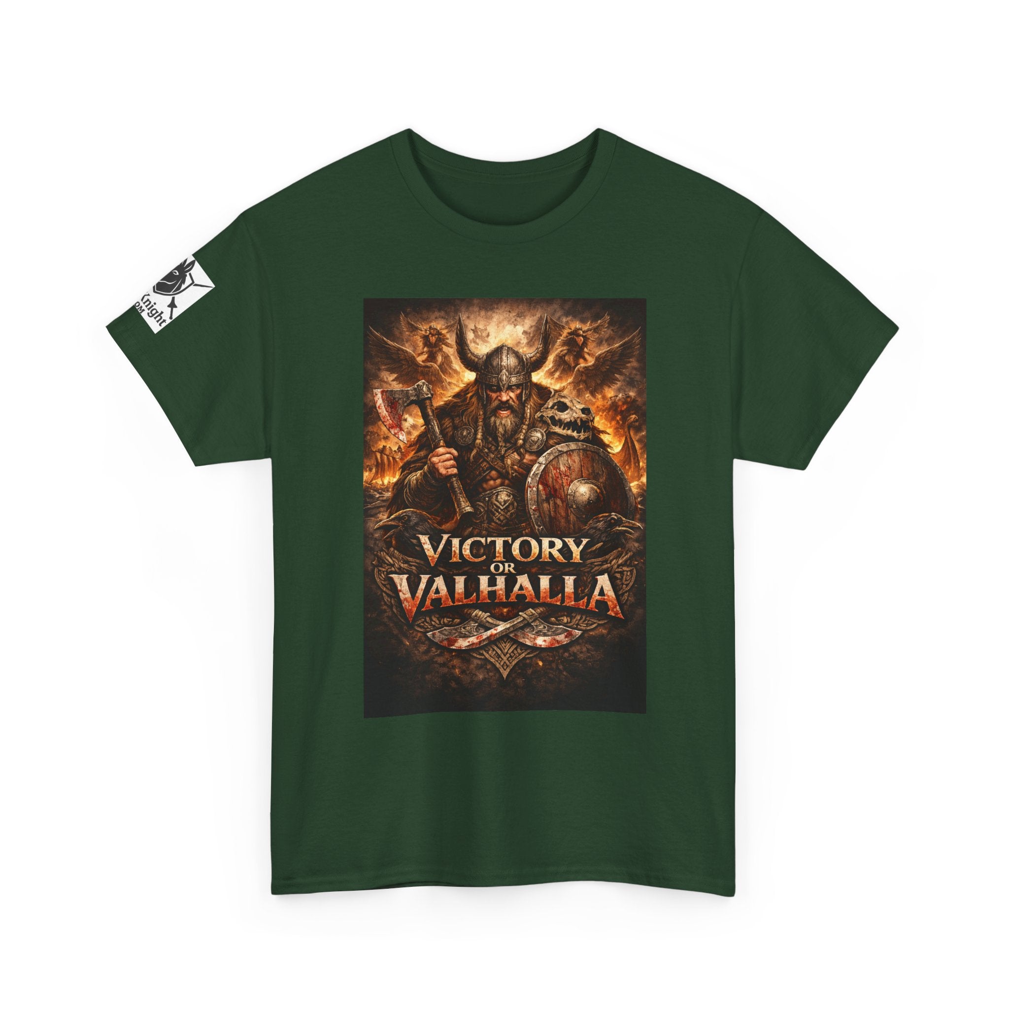 Viking shirt with Odin  -Victory or Valhalla!   Viking tee
