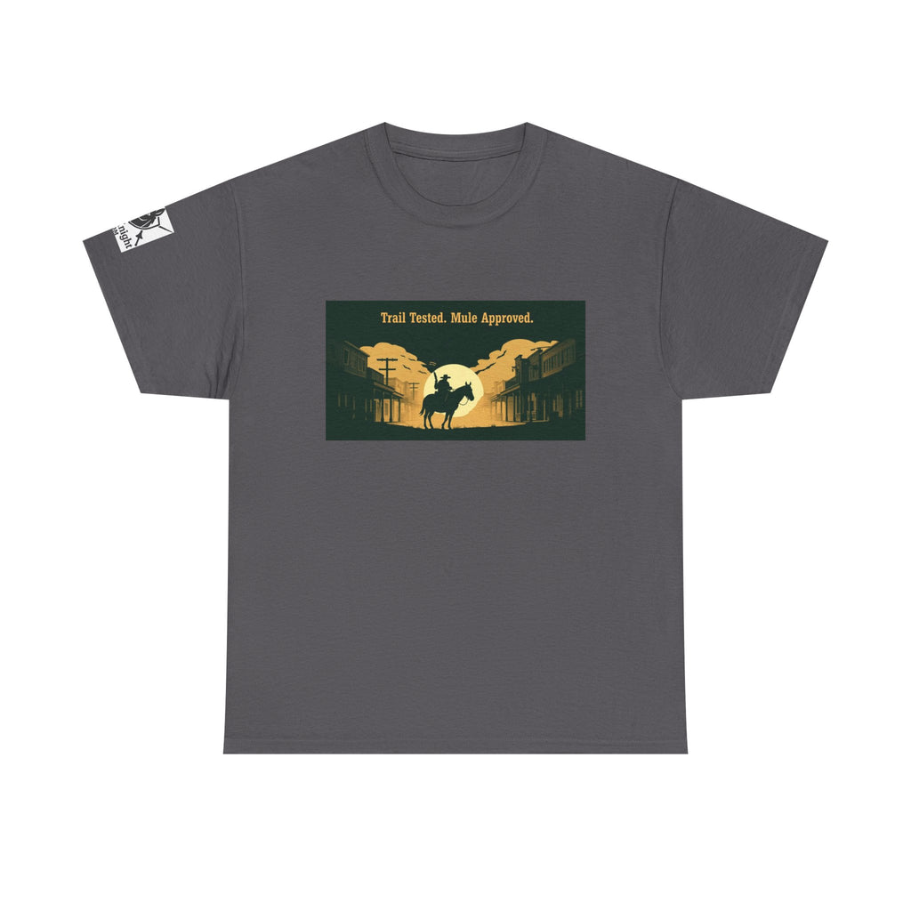 Western Rodeo T-Shirt — 'Trail Tested, Mule Approved' Vintage Cowboy Tee