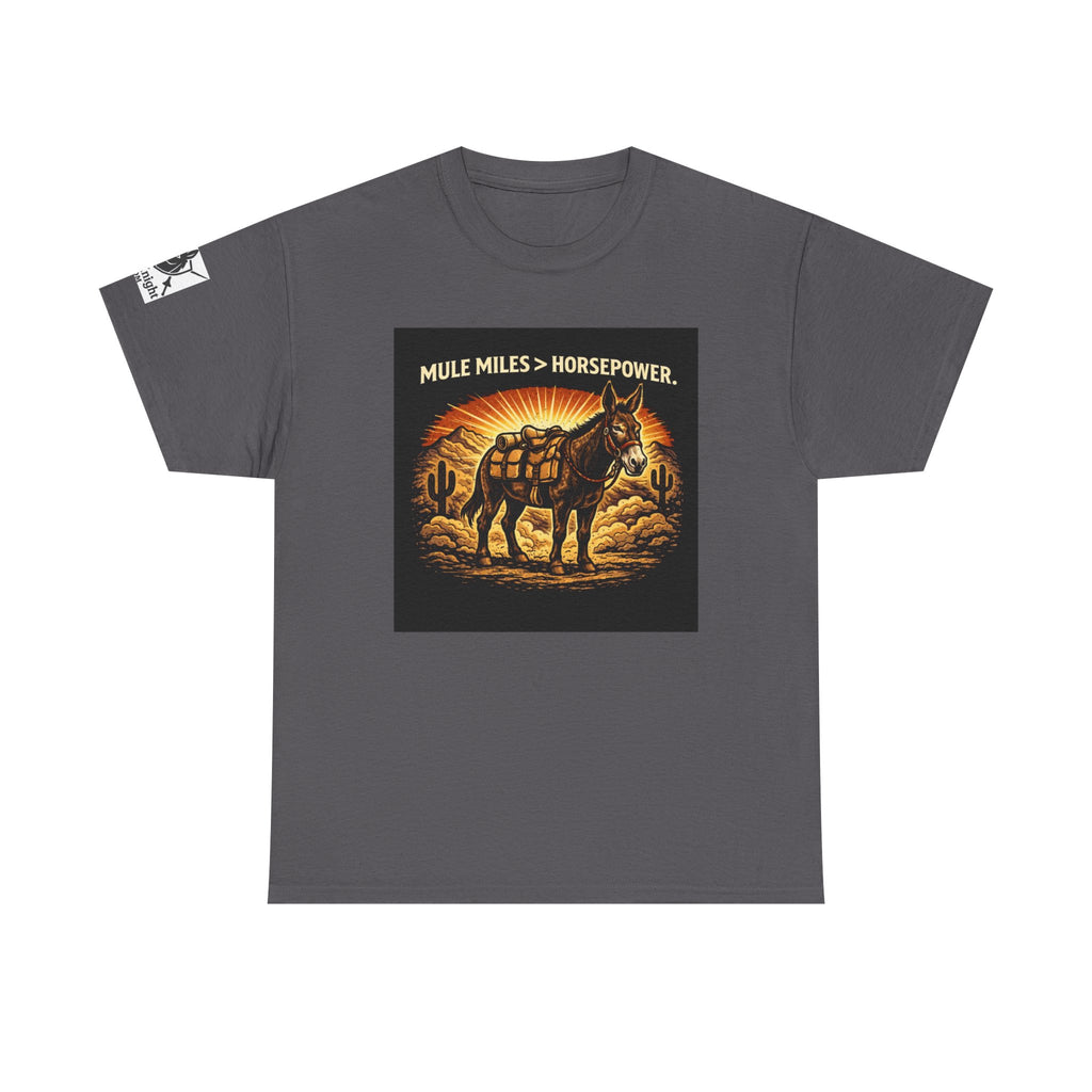 Mule Miles > Horsepower Tee — Vintage Pack Mule Graphic T-Shirt