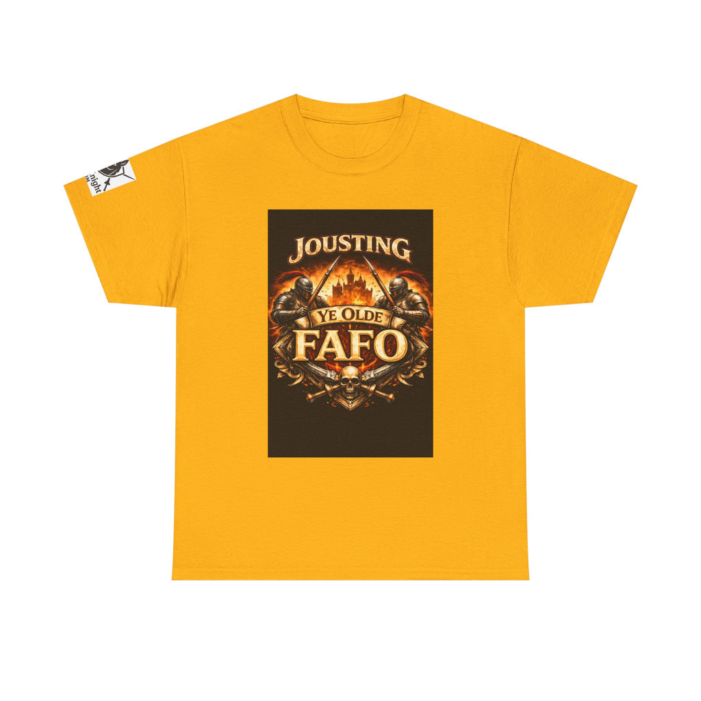 Jousting Ye Olde Fafo T-Shirt — Medieval Vintage Tournament Graphic Tee