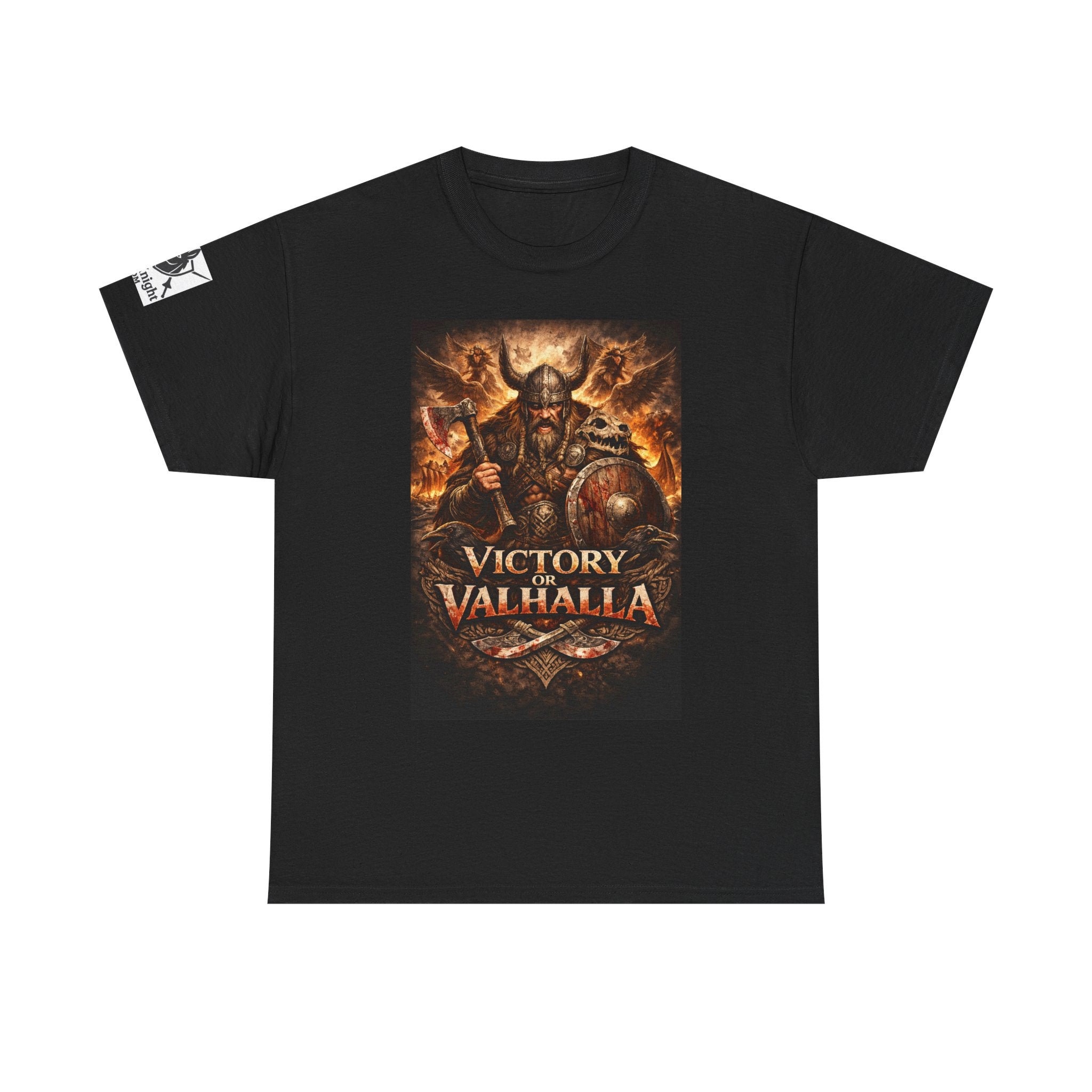 Viking shirt with Odin  -Victory or Valhalla!   Viking tee
