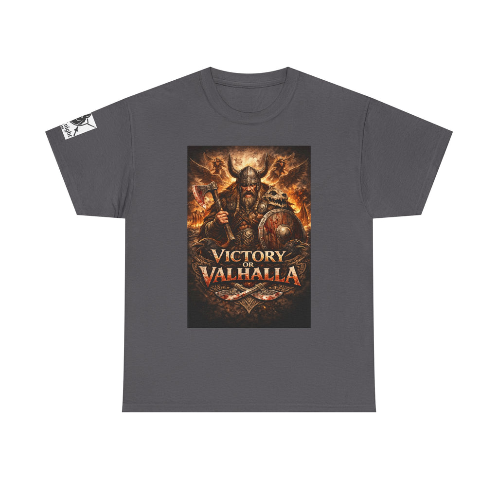 Viking shirt with Odin  -Victory or Valhalla!   Viking tee