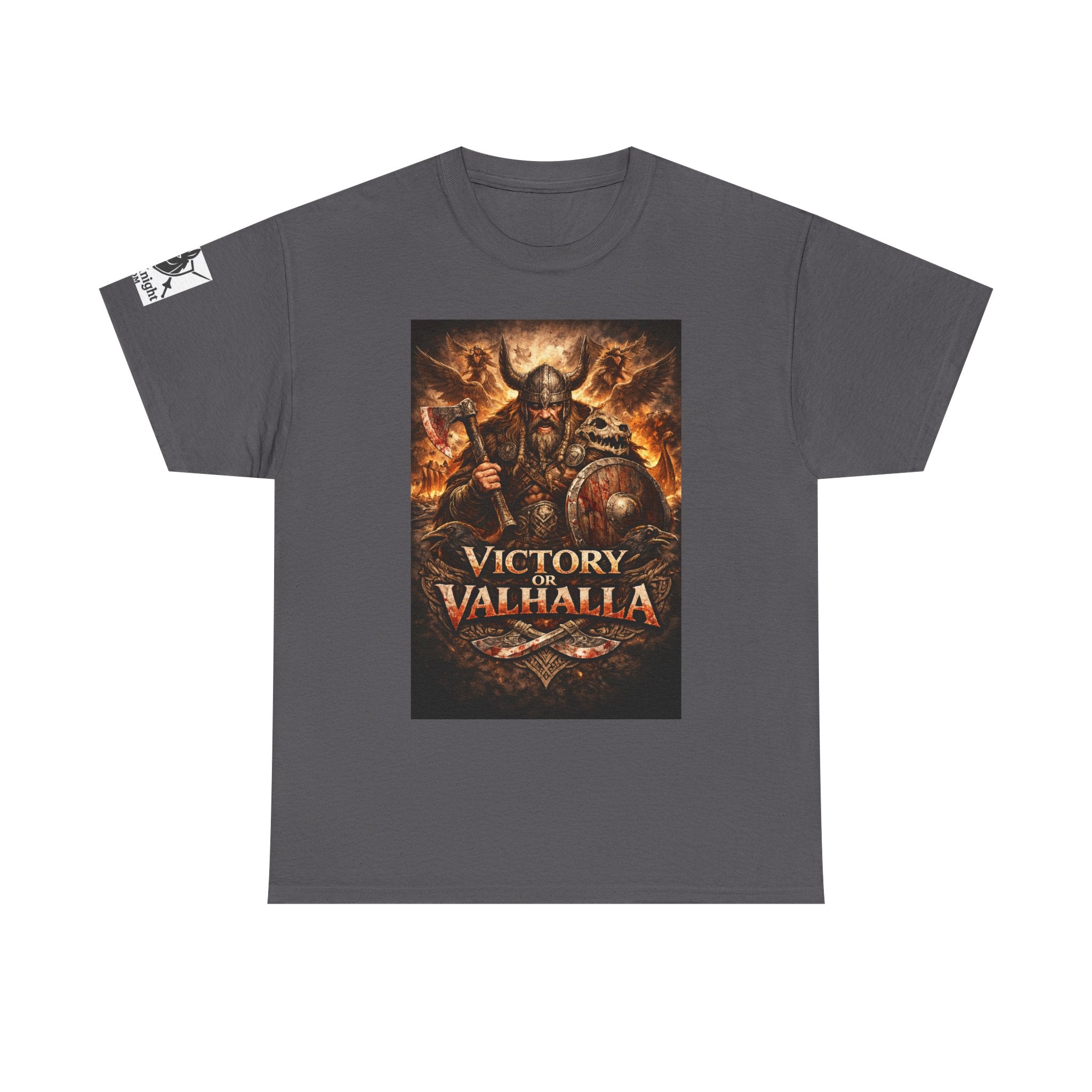 Viking shirt with Odin  -Victory or Valhalla!   Viking tee