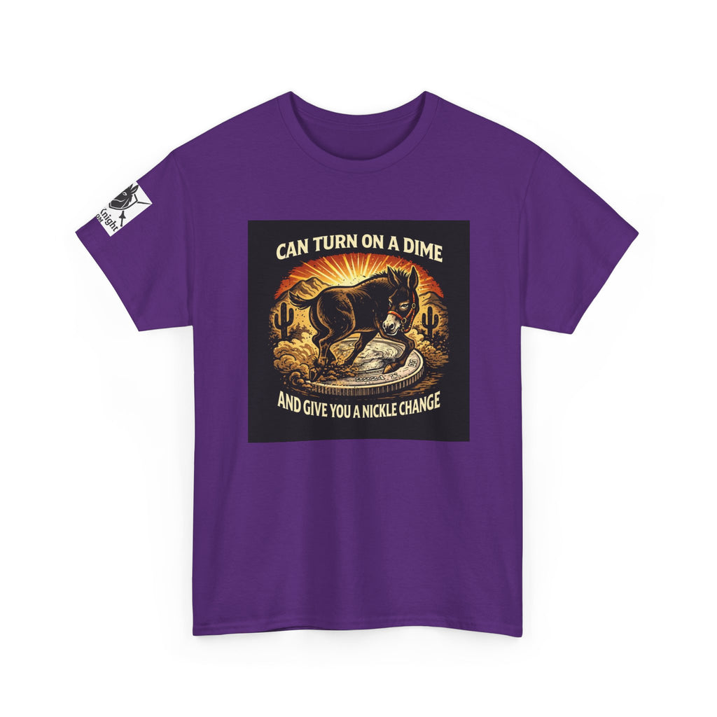 T-Shirt — "Can Turn on a Dime and Give You a Nickel Change" Vintage Skunk Graphic