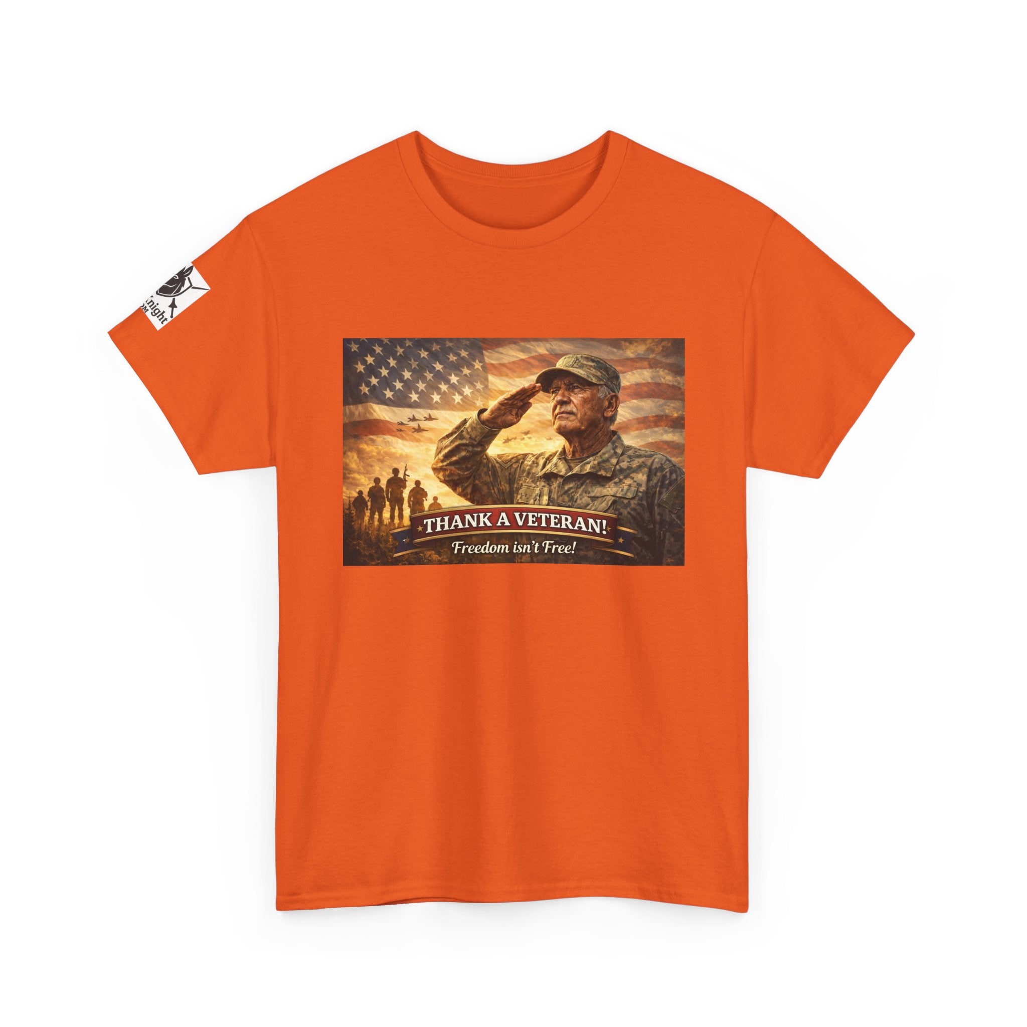 USA Flag Graphic Tee - "Freedom isnt Free  Thank a Vet!"