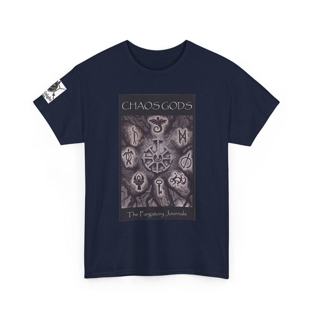 Chaos Gods World Tree Front - Pandora -Purgatory Journals Book 3 Back -  Graphic Tee — Fantasy Novel tee