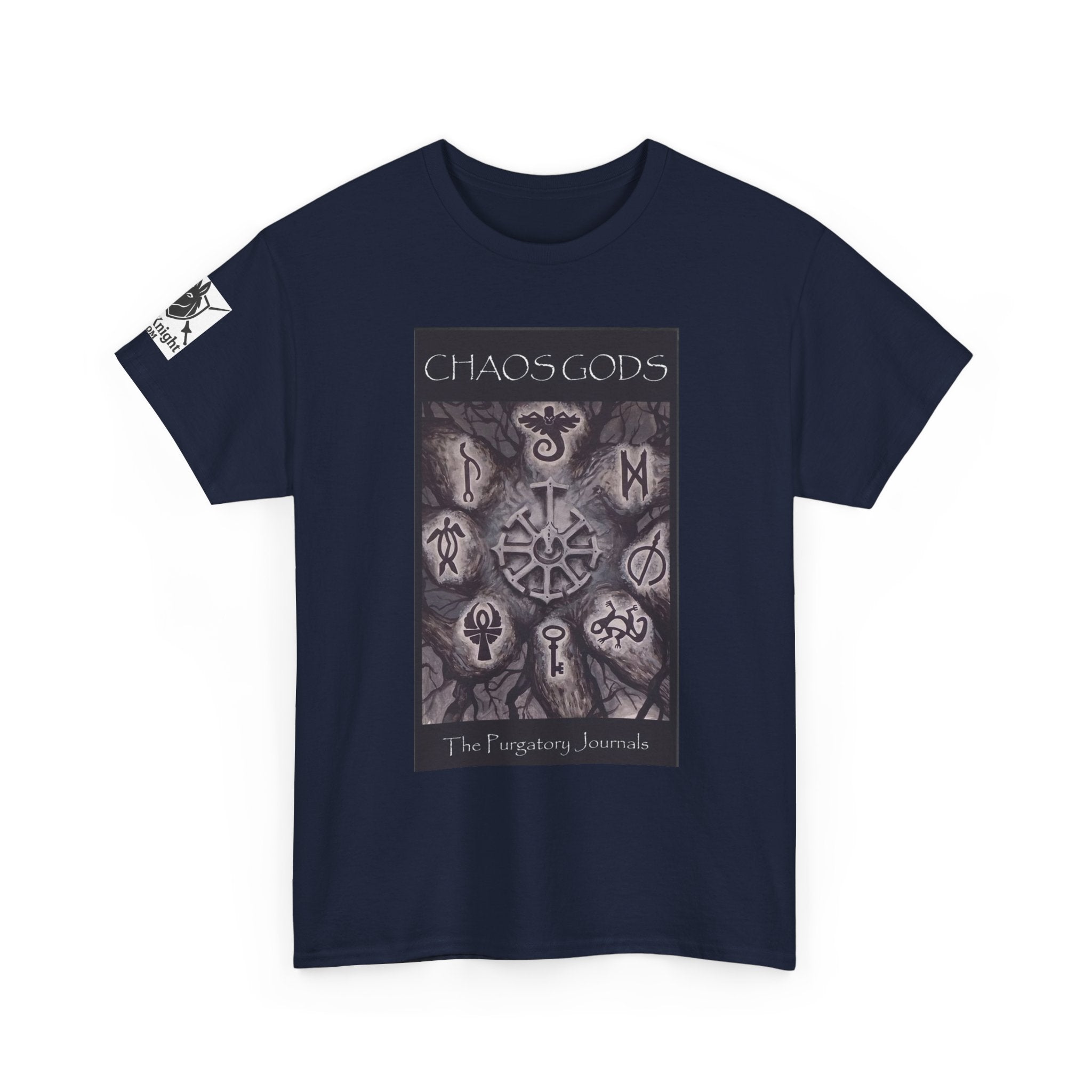 Chaos Gods World Tree Front - Pandora -Purgatory Journals Book 3 Back -  Graphic Tee — Fantasy Novel tee