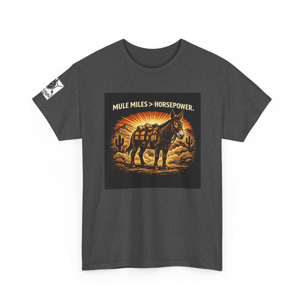 Mule Miles > Horsepower Tee — Vintage Pack Mule Graphic T-Shirt