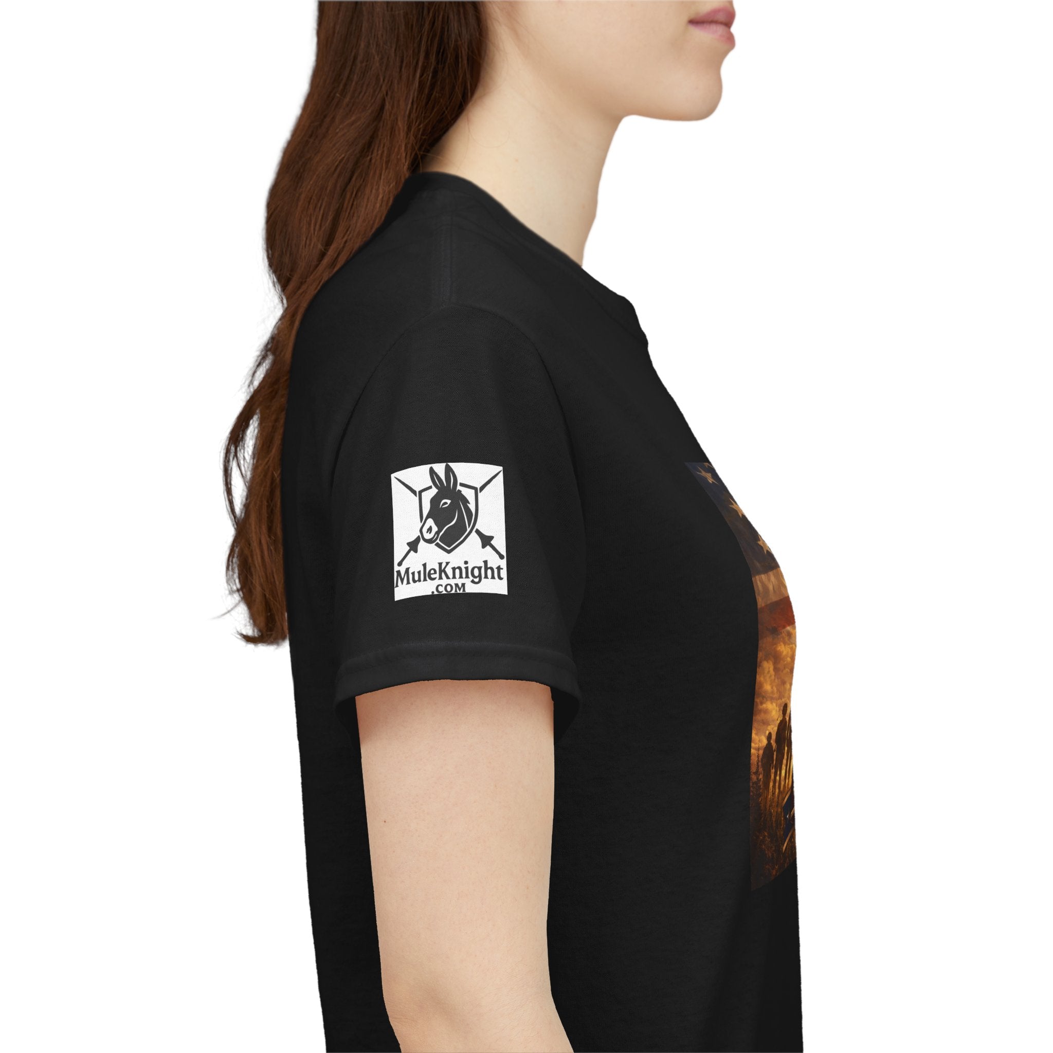 USA Flag Graphic Tee - "Freedom isnt Free  Thank a Vet!"