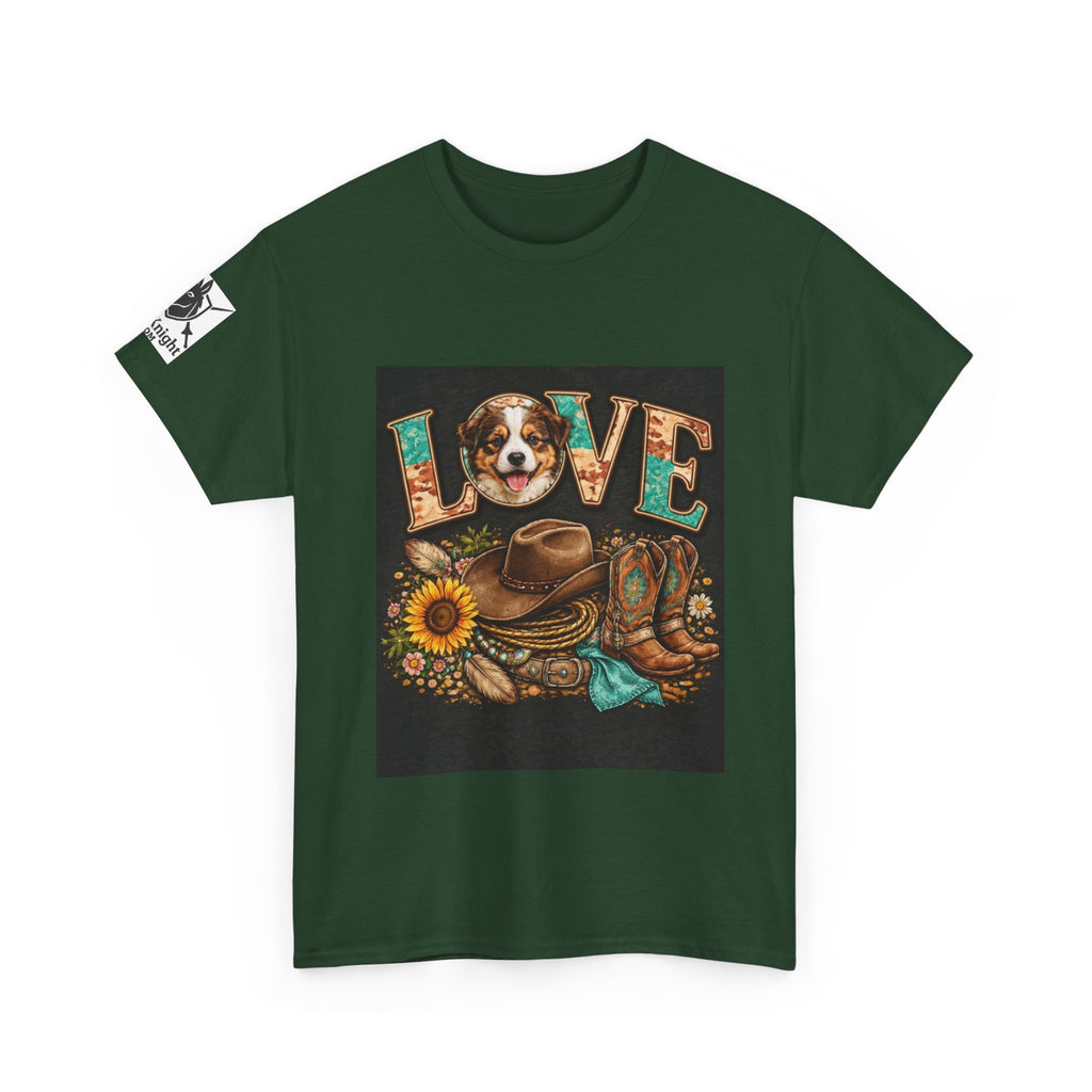 Western rider Love Puppies— Cowgirl western Graphic Tee