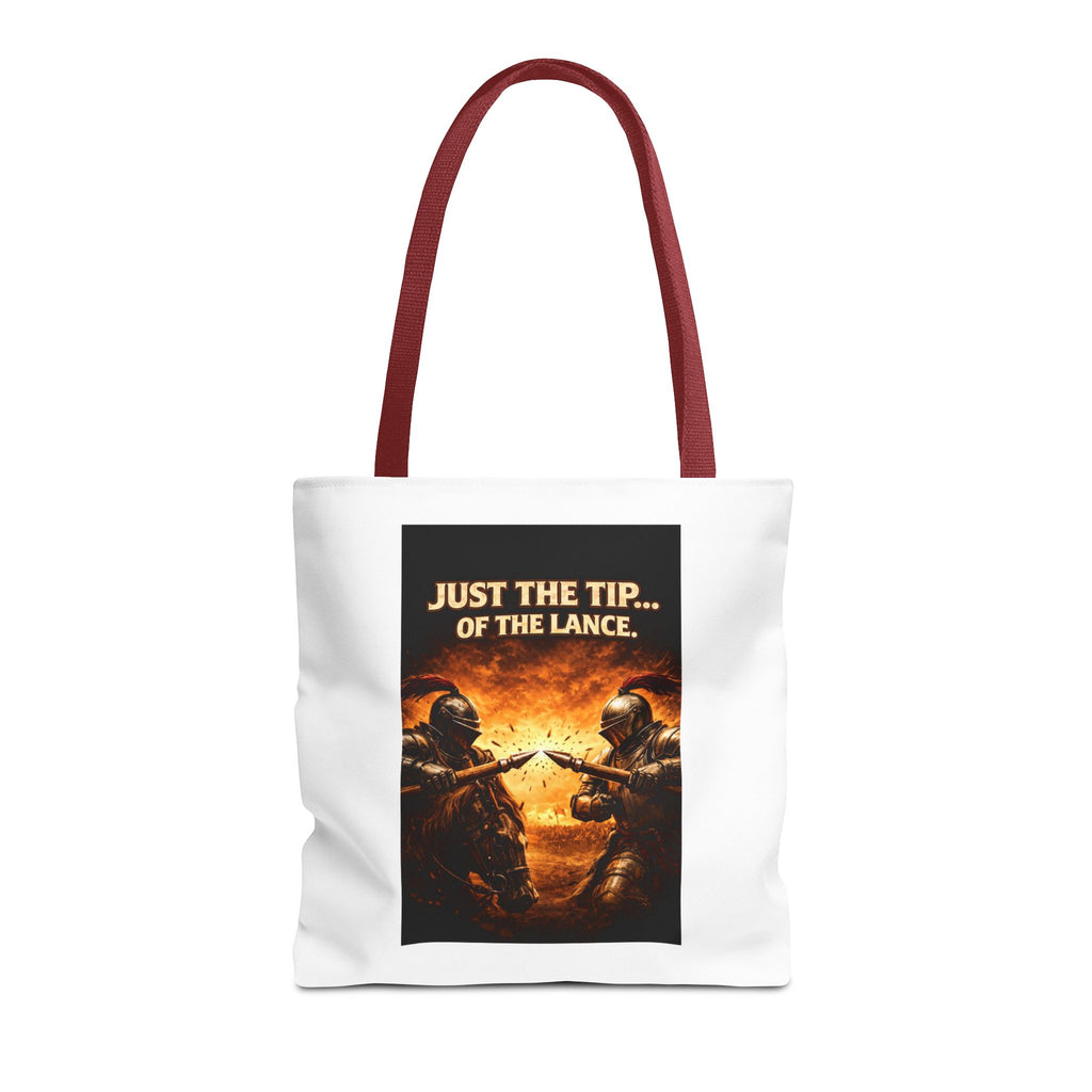 Tote Bag — "Just the Tip of the Lance" Medieval Knight Graphic Tote