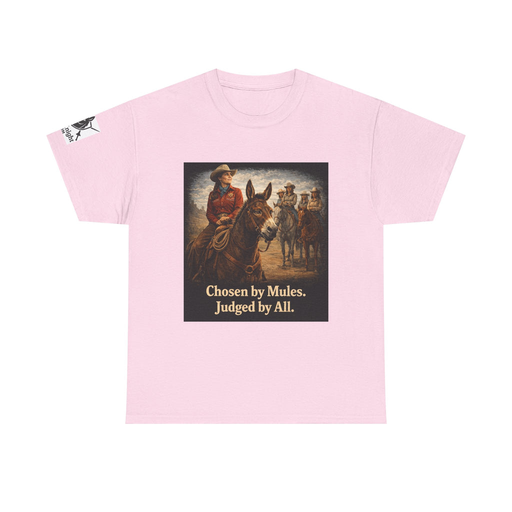 Cowgirl Graphic Tee — "Chosen by Mules. Judged by All." Western Vintage Shirt