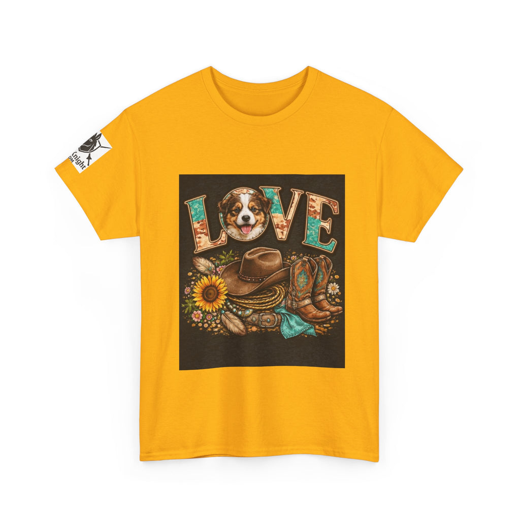 Western rider Love Puppies— Cowgirl western Graphic Tee