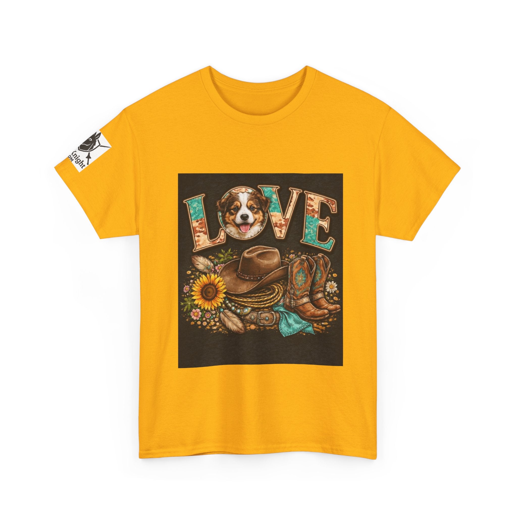 Western rider Love Puppies— Cowgirl western Graphic Tee