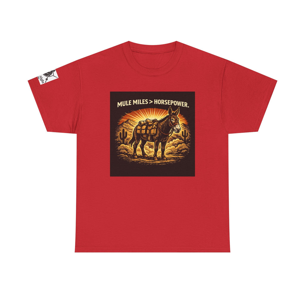 Mule Miles > Horsepower Tee — Vintage Pack Mule Graphic T-Shirt