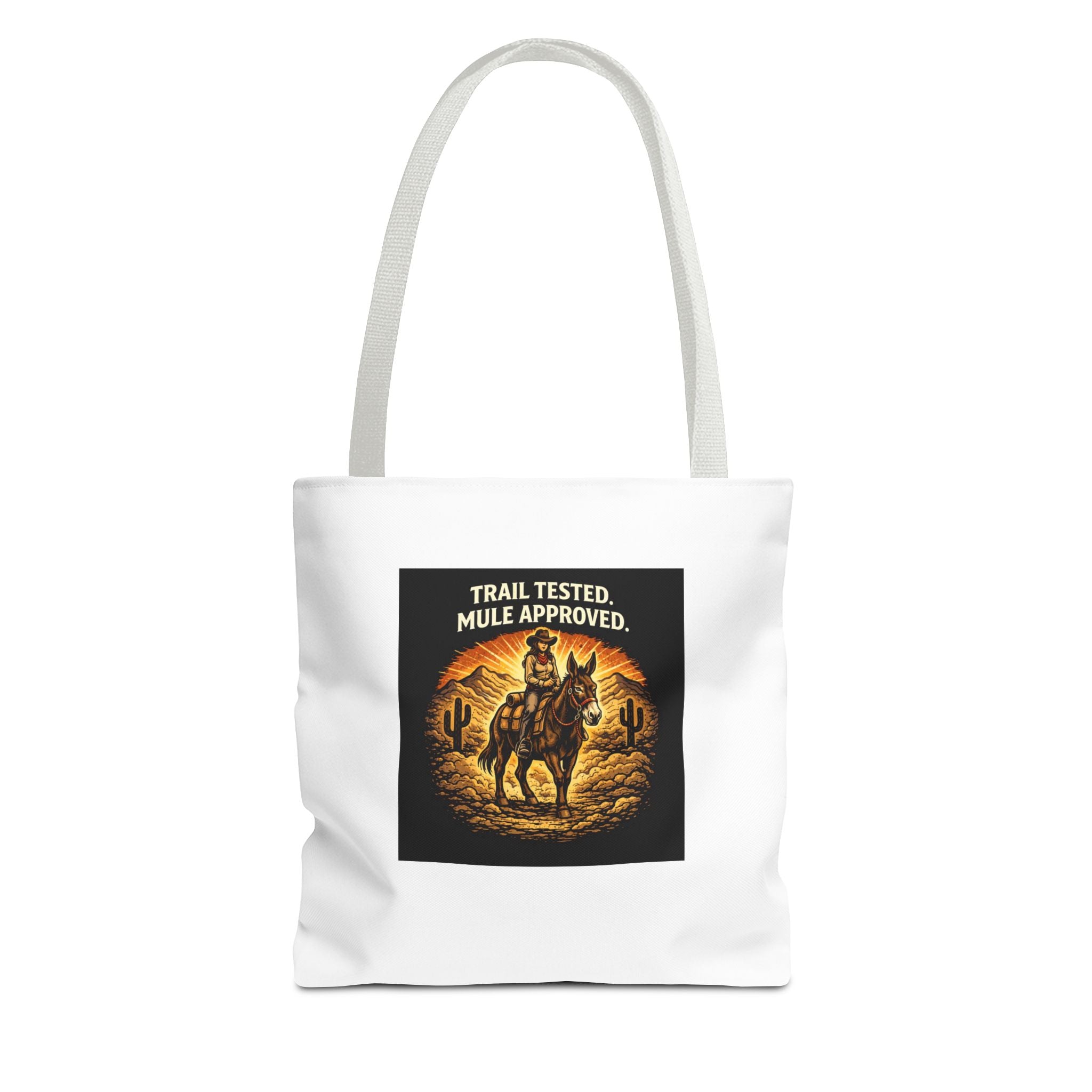 Tote Bag - "Trail Tested, Mule Approved" Western Cowgirl Tote