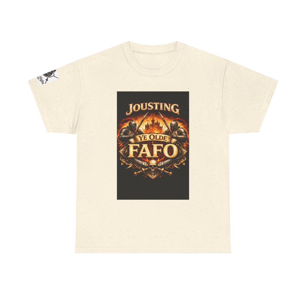 Jousting Ye Olde Fafo T-Shirt — Medieval Vintage Tournament Graphic Tee