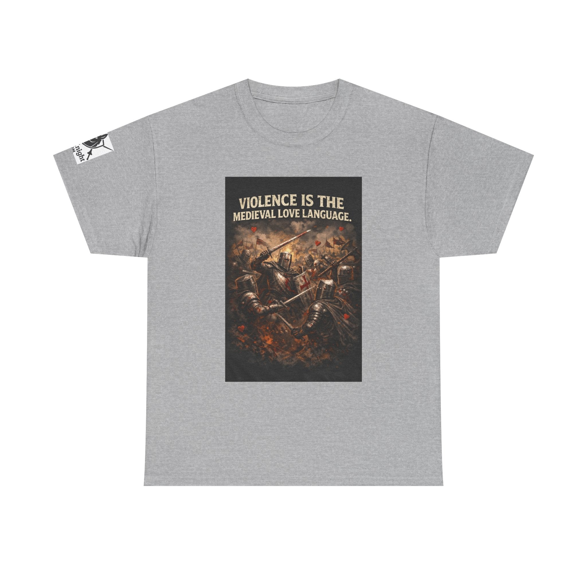 Medieval Battle T‑Shirt — "Violence Is the Medieval Love Language" Graphic Tee