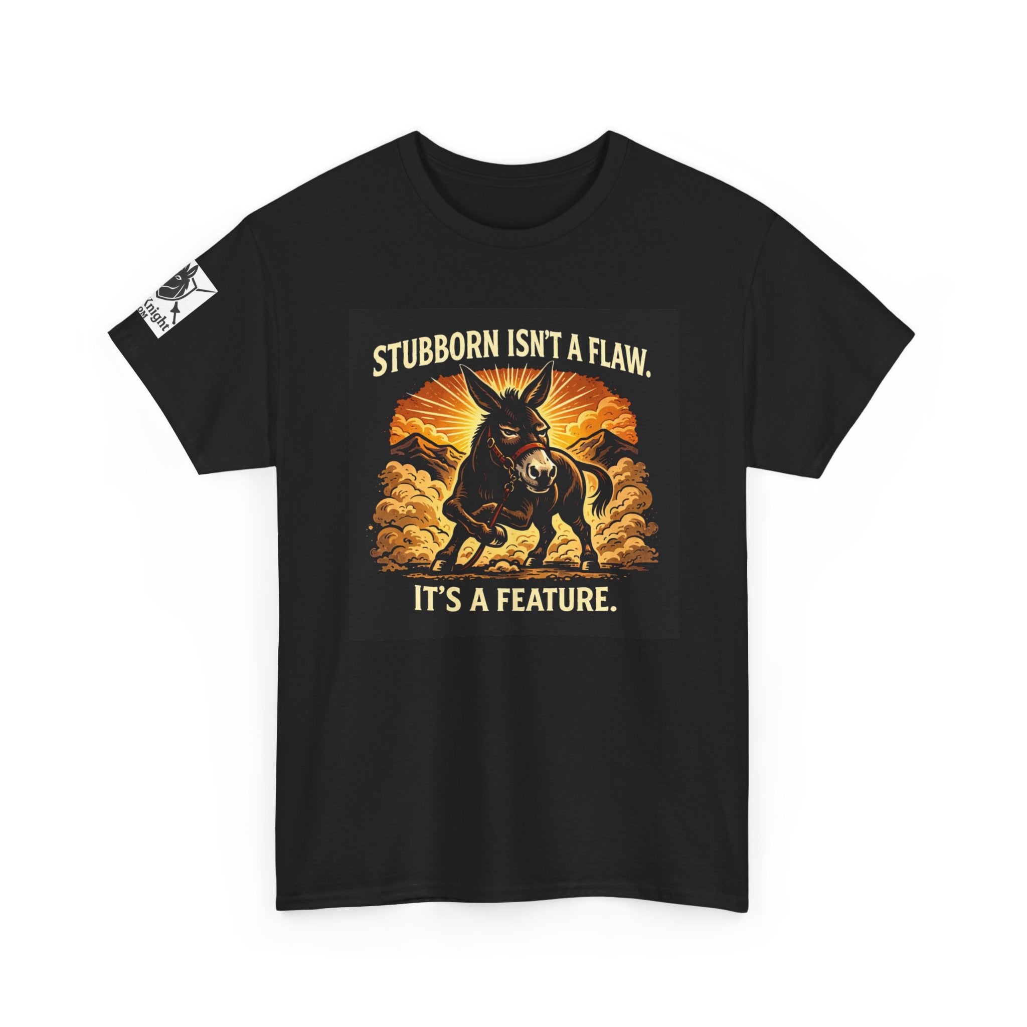 T-Shirt — "Stubborn Isn’t a Flaw, It’s a Feature" Donkey Graphic Tee
