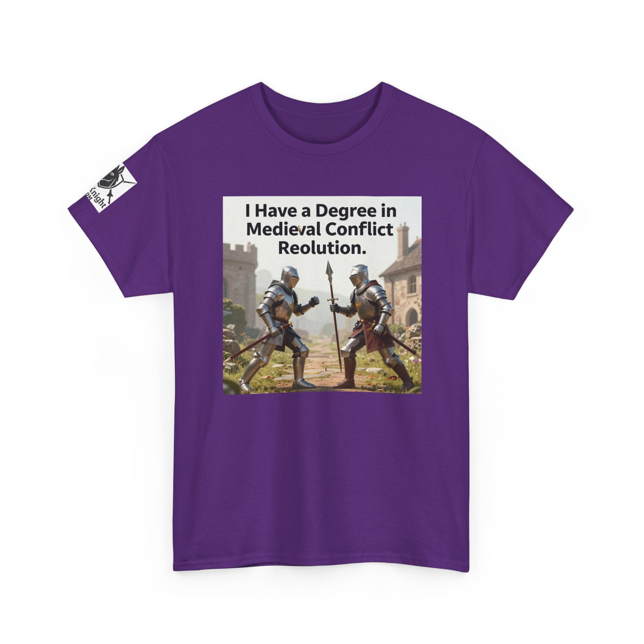 Medieval Conflict Resolution T-Shirt — Funny Knight Diploma Tee