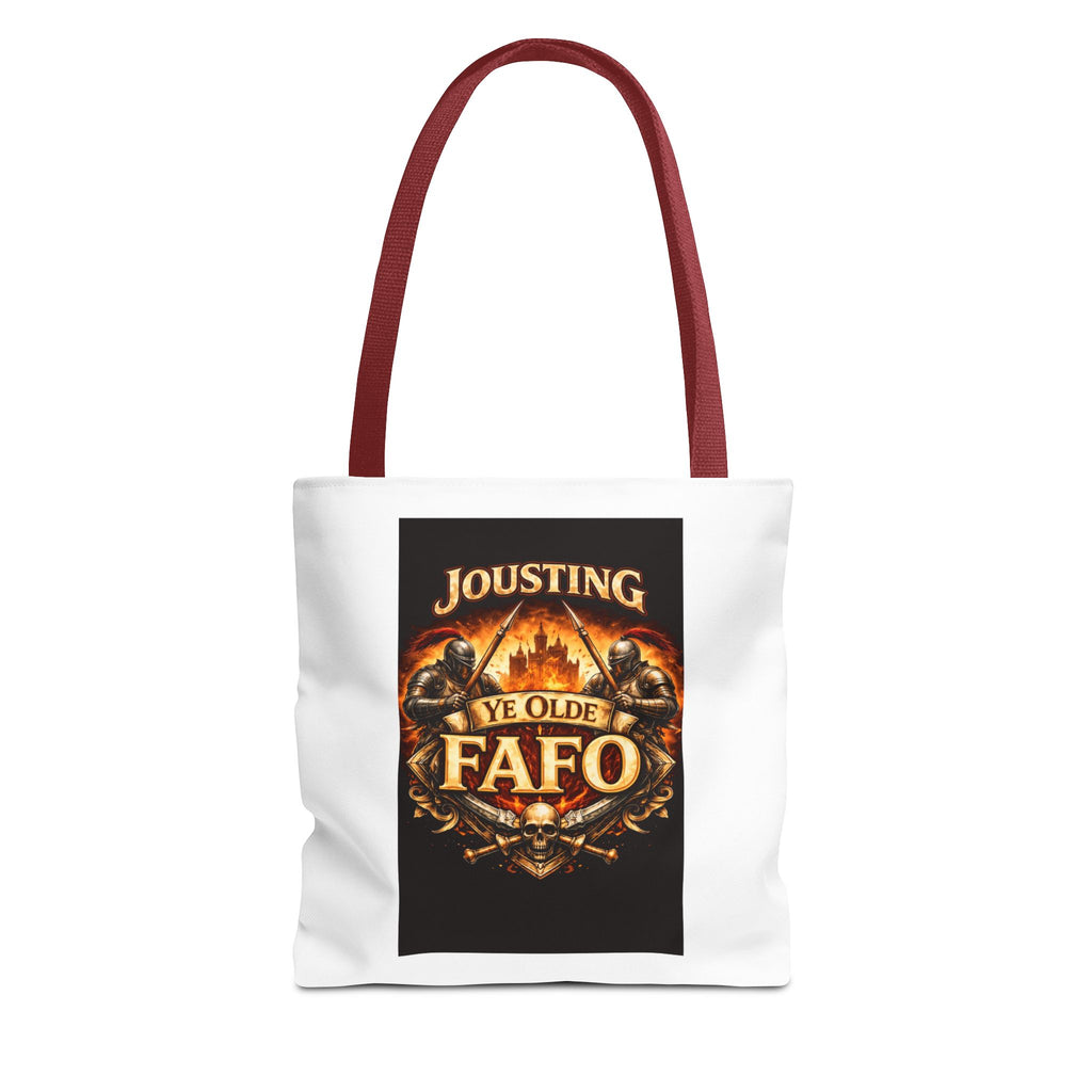 Tote Bag — "Jousting Ye Olde Fafo" Medieval Knight Graphic Tote