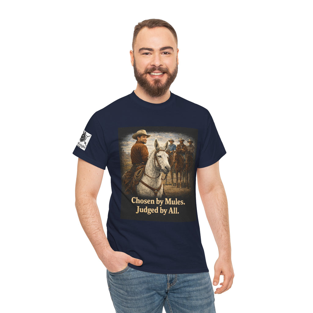 Cowboy Vintage Tee — "Chosen by Mules, Judged by All" Western Shirt
