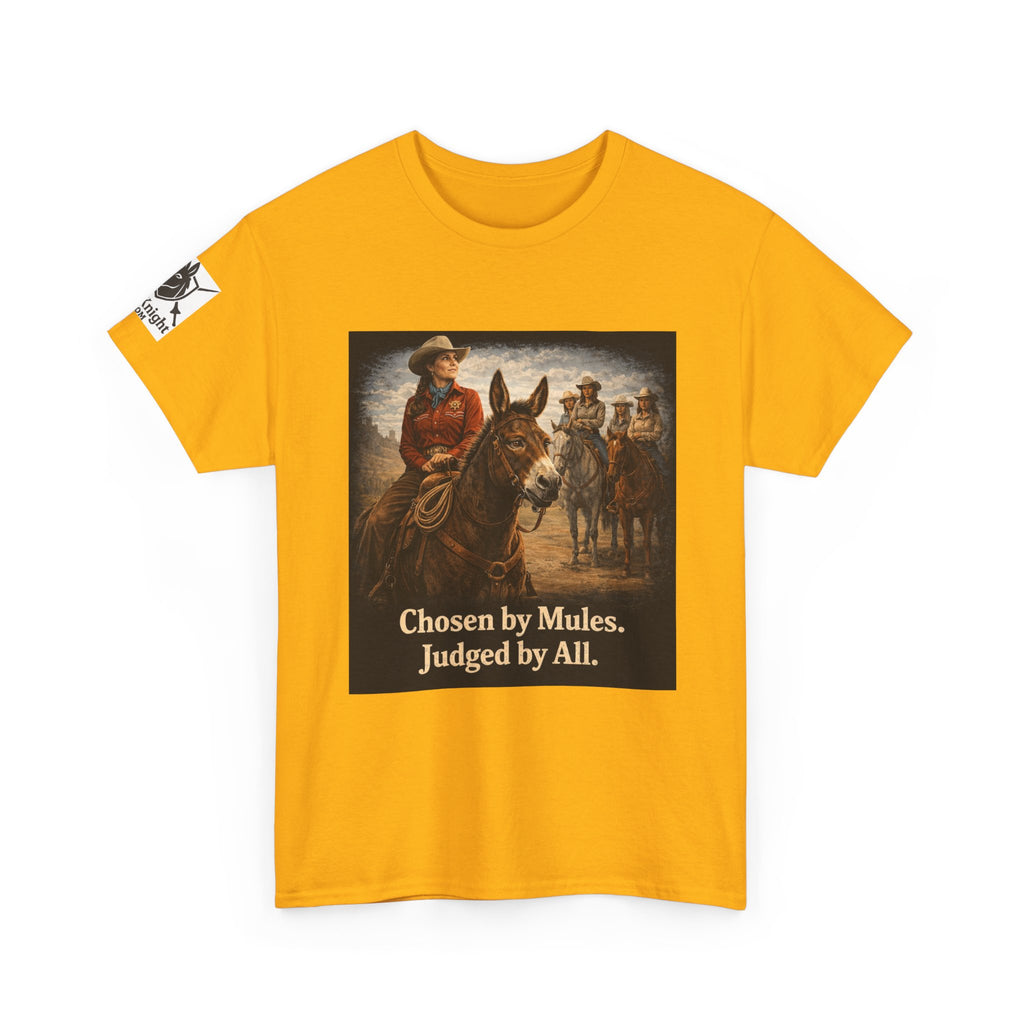 Cowgirl Graphic Tee — "Chosen by Mules. Judged by All." Western Vintage Shirt