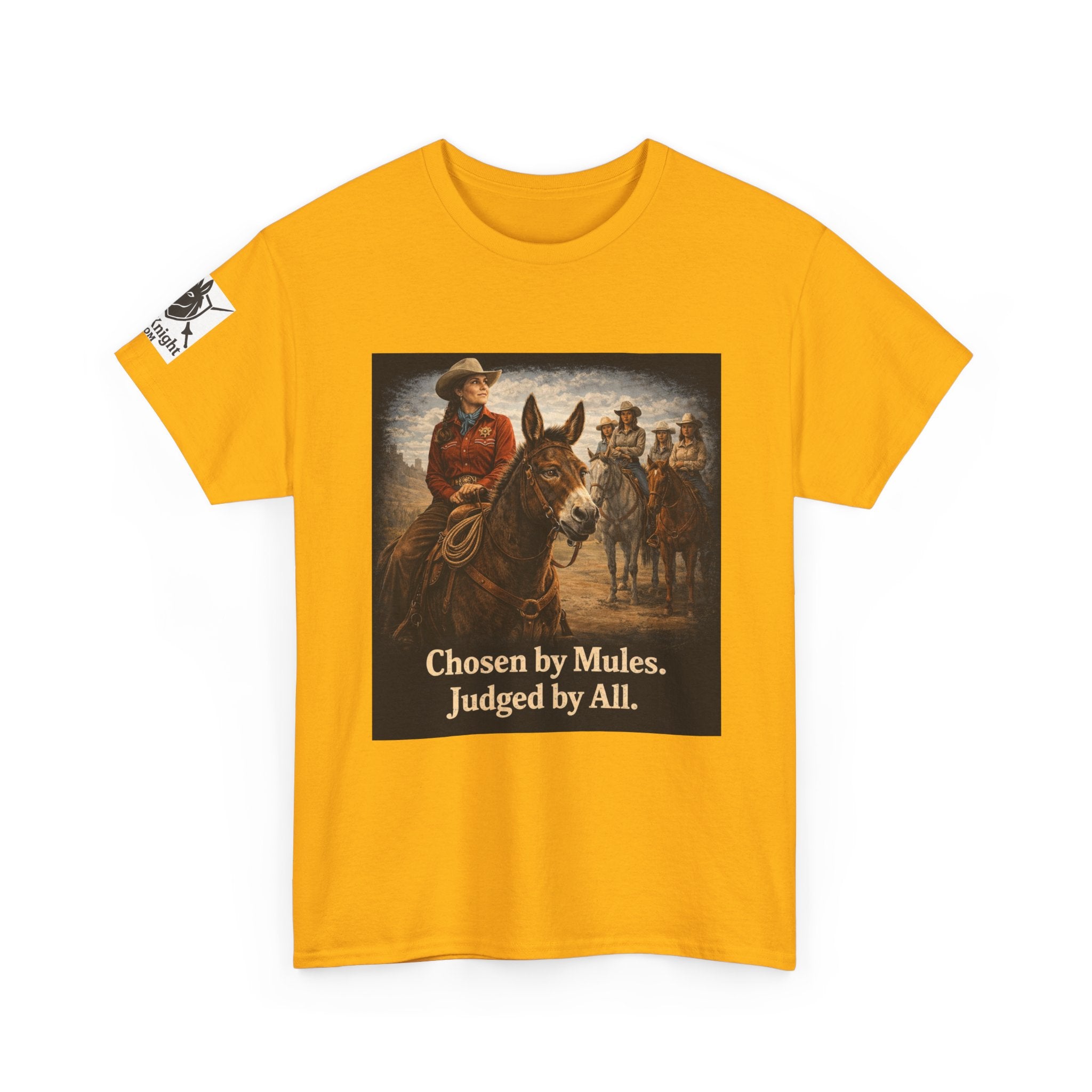 Cowgirl Graphic Tee — "Chosen by Mules. Judged by All." Western Vintage Shirt